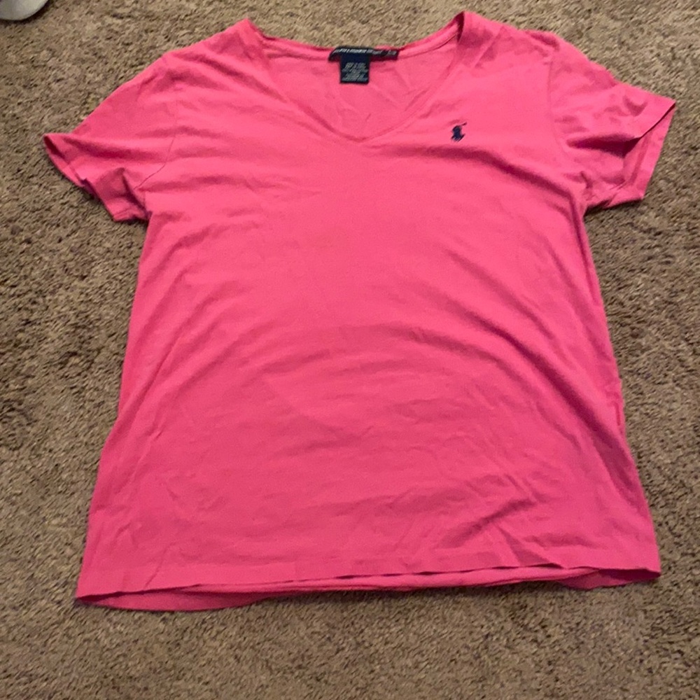 Ralph lauren polo tee bright pink